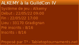 Tournoi Alkemy GuildCon IV 29002